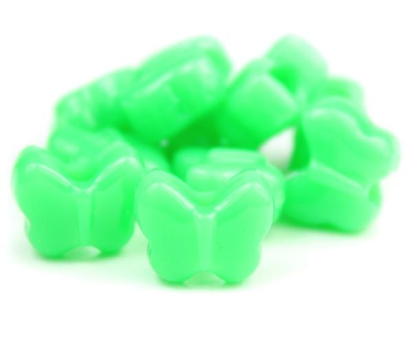 50619 バッタ ネオン ブライト 13x10mm バタフライ ポニービーズ (50個) | 1枚目
