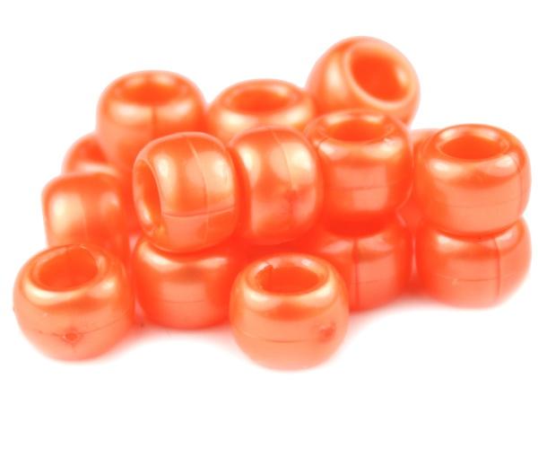 50053 オレンジ パール 9x6mm(標準) バレル ポニービーズ (100個) | 1枚目