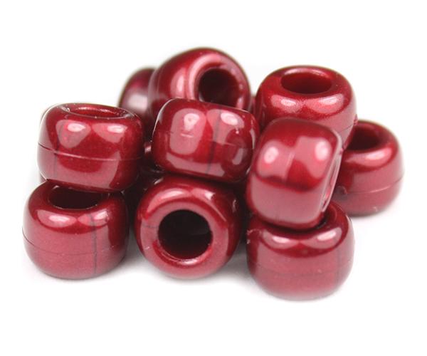 50769 ダーク クランベリー パール 9x6mm(標準) バレル ポニービーズ (100個) | 1枚目