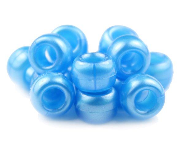 50139 ダーク ブルー パール 9x6mm(標準) バレル ポニービーズ (100個)