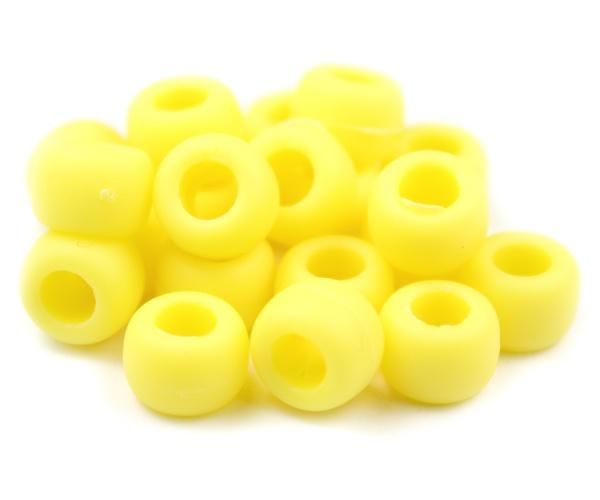 50177 イエロー マット(Matte) 9x6mm(標準) バレル ポニービーズ (100個)