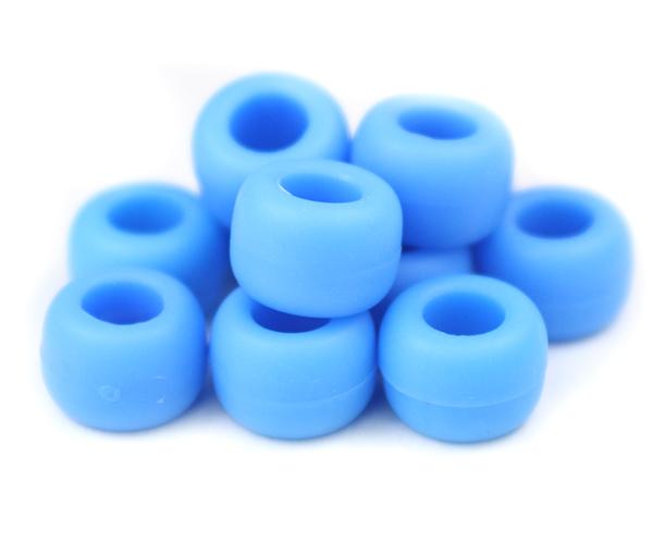50772 トロピカル ブルー マット(Matte) 9x6mm(標準) バレル ポニービーズ (100個) | 1枚目