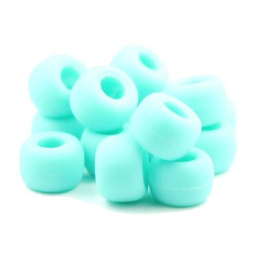 50428 ライト ターコイズ マット(Matte) 9x6mm(標準) バレル ポニービーズ (100個) | 1枚目