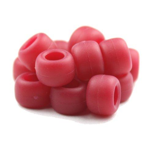 50284 バーガンディ マット(Matte) 9x6mm(標準) バレル ポニービーズ (100個) | 1枚目