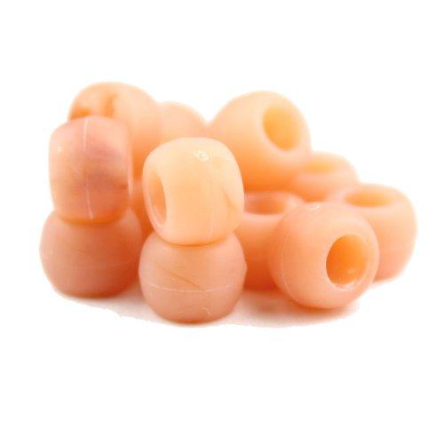 50430 骨 マット(Matte) 9x6mm(標準) バレル ポニービーズ (100個) | 1枚目
