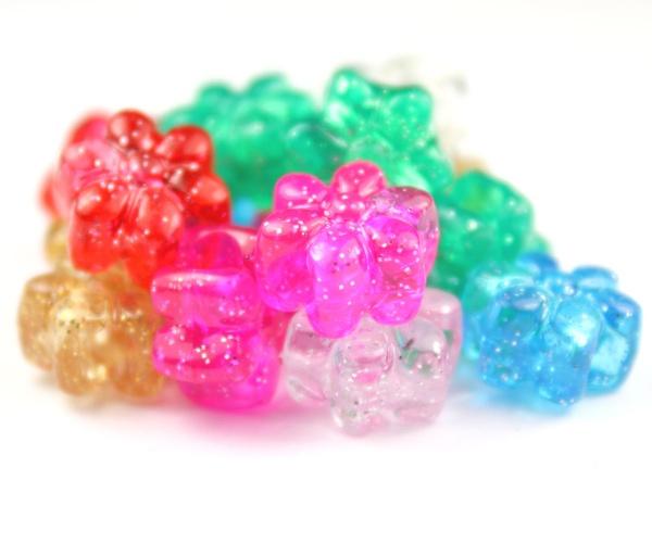 50132 クラシック ミックス 閃光(Sparkle) 13mm フラワー ポニービーズ (50個)1枚目の画像