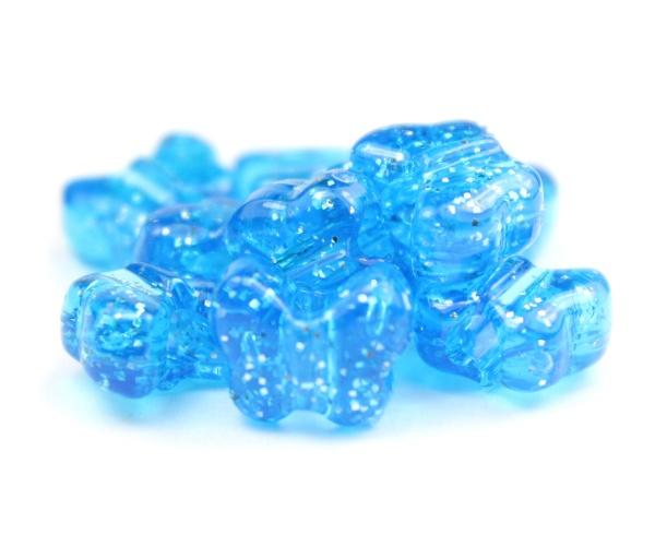 50636 ロイヤル ブルー 閃光(Sparkle) 13x10mm バタフライ ポニービーズ (50個) | 1枚目