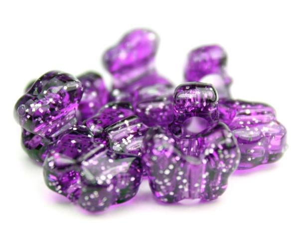 50642 ダーク アメジスト 閃光(Sparkle) 13x10mm バタフライ ポニービーズ (50個) | 1枚目