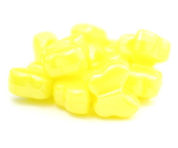 50626 イエロー パール 13x10mm バタフライ ポニービーズ (50個) | 1枚目