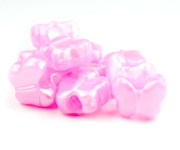 50624 ライト ピンク パール 13x10mm バタフライ ポニービーズ (50個) | 1枚目