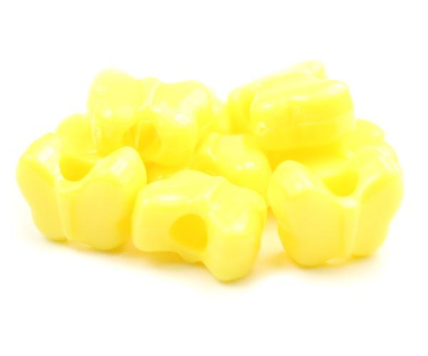 50613 イエロー 不透明(Opaque) 13x10mm バタフライ ポニービーズ (50個) | 1枚目