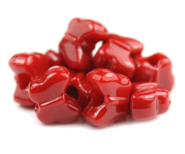 50610 レッド 不透明(Opaque) 13x10mm バタフライ ポニービーズ (50個) | 1枚目
