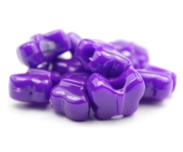 50621 プラム ネオン ブライト 13x10mm バタフライ ポニービーズ (50個) | 1枚目