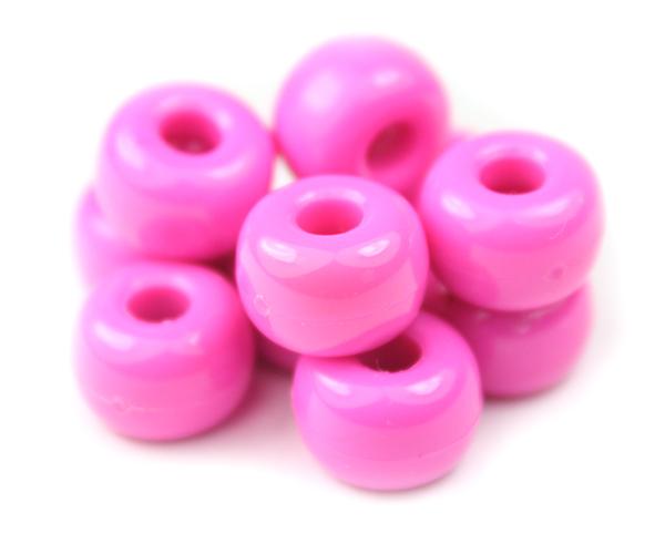 50752 ホット ピンク 不透明(Opaque) 11x8mm ラージ バレル ポニービーズ (50個) | 1枚目