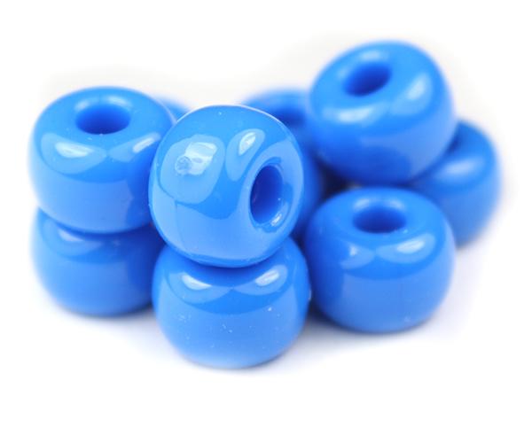 52003 トゥルー ブルー ネオン ブライト 11x8mm ラージ バレル ポニービーズ (48個)1枚目の画像