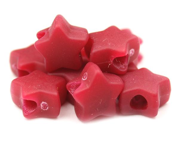 54014 バーガンディ マット(Matte) 13mm スター ポニービーズ (50個)