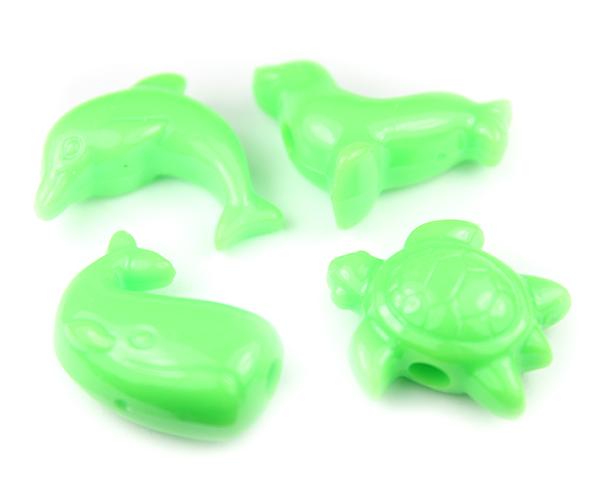 57366 ライム 不透明(Opaque) 25mm 海の生き物 ポニービーズ (10個) | 1枚目