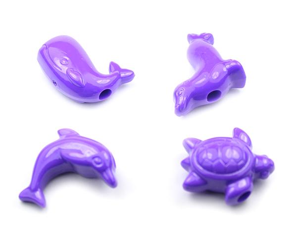 57344 ダーク ライラック 不透明(Opaque) 25mm 海の生き物 ポニービーズ (10個) | 1枚目