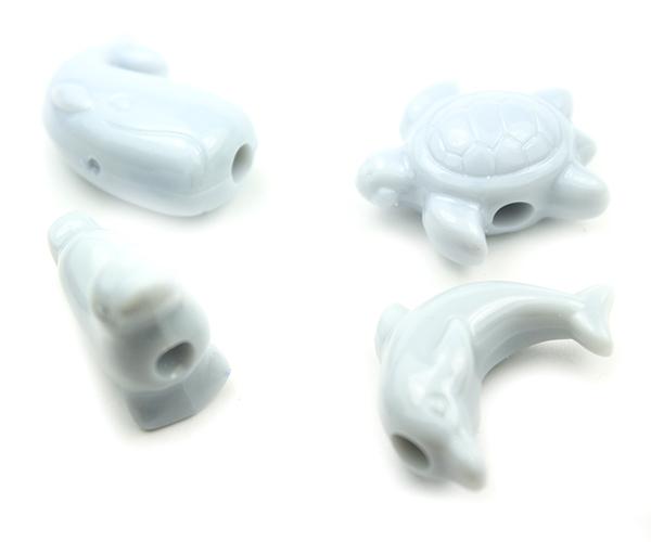 57343 グレイ 不透明(Opaque) 25mm 海の生き物 ポニービーズ (10個)