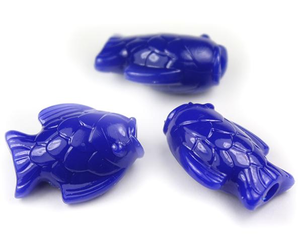 57222 ロイヤル ブルー 不透明(Opaque) 25mm サカナ ポニービーズ (10個) | 1枚目