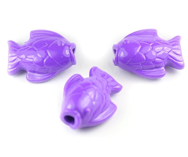 57198 ダーク ライラック 不透明(Opaque) 25mm サカナ ポニービーズ (10個) | 1枚目