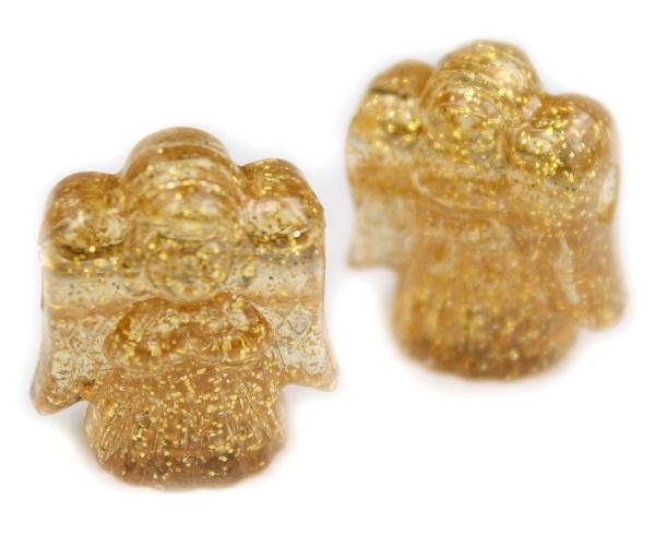 57373 ゴールド 閃光(Sparkle) 25mm エンジェル ポニービーズ (10個)