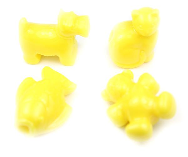 57348 イエロー 不透明(Opaque) 25mm ペット ポニービーズ (10個)