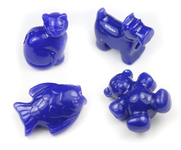 57340 ロイヤル ブルー 不透明(Opaque) 25mm ペット ポニービーズ (10個) | 1枚目