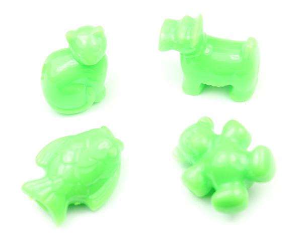 57358 ライム 不透明(Opaque) 25mm ペット ポニービーズ (10個)