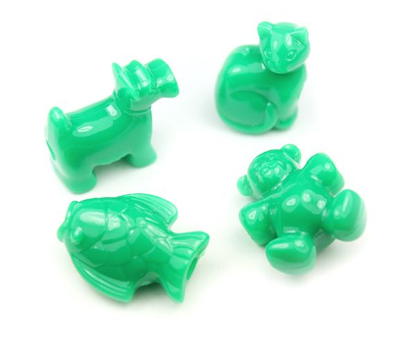 57360 グリーン 不透明(Opaque) 25mm ペット ポニービーズ (10個) | 1枚目