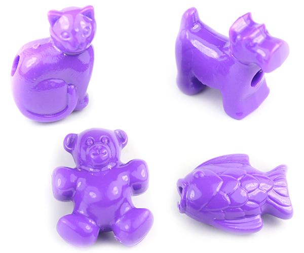 57342 ダーク ライラック 不透明(Opaque) 25mm ペット ポニービーズ (10個) | 1枚目