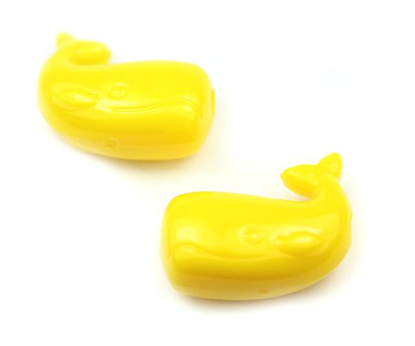 57156 ブライト イエロー 不透明(Opaque) 25mm クジラ ポニービーズ (10個)