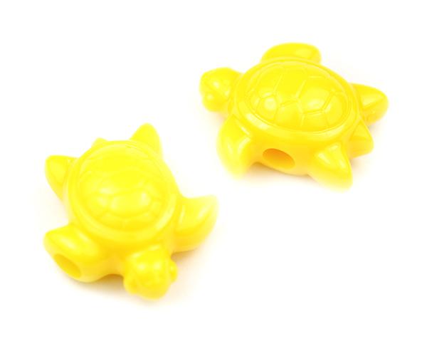 57155 ブライト イエロー 不透明(Opaque) 25mm ウミガメ ポニービーズ (10個) | 1枚目