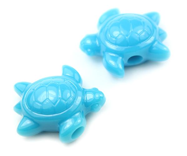 57135 ダーク ターコイズ 不透明(Opaque) 25mm ウミガメ ポニービーズ (10個)