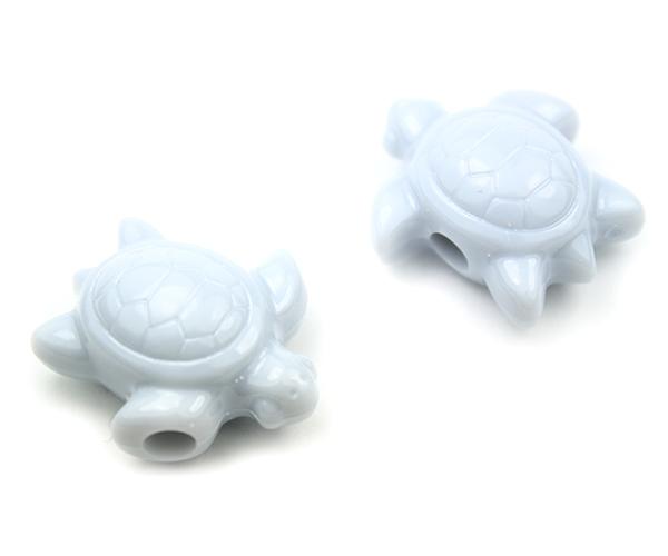57127 グレイ 不透明(Opaque) 25mm ウミガメ ポニービーズ (10個) | 1枚目