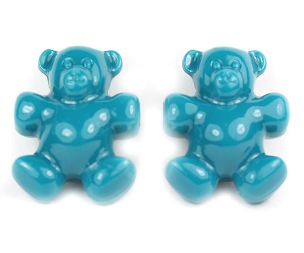 57390 ダーク ティール 不透明(Opaque) 25mm テディベア ポニービーズ (10個)