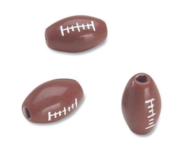 58001 ブラウン 12mm American Football Design Beads (12個) | 1枚目