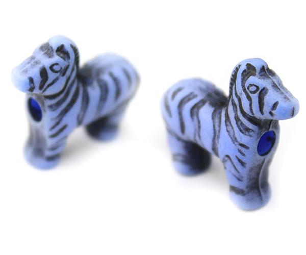 57273 ツルニチニチソウ アンティーク 25mm シマウマ ポニービーズ (10個) | 1枚目