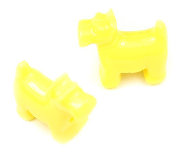 57233 イエロー 不透明(Opaque) 25mm スコッティ ドッグ ポニービーズ (10個)1枚目の画像