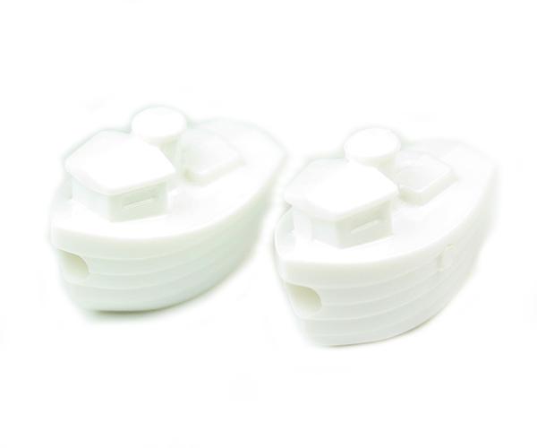 57288 ホワイト 不透明(Opaque) 25mm ボート ポニービーズ (10個)