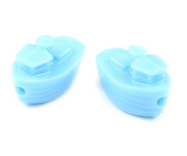 57287 ベイビーブルー 不透明(Opaque) 25mm ボート ポニービーズ (10個)