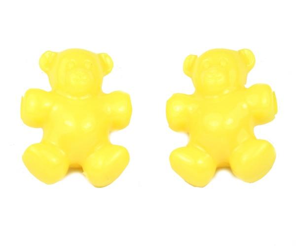 57235 イエロー 不透明(Opaque) 25mm テディベア ポニービーズ (10個) | 1枚目