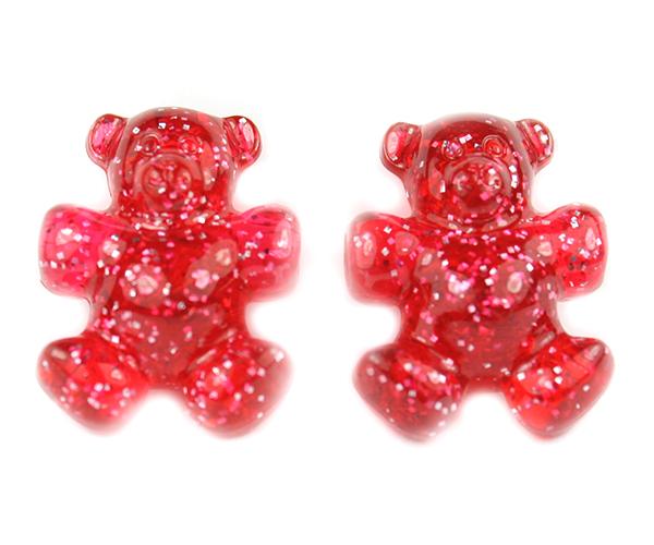 57383 ルビー レッド 閃光(Sparkle) 25mm テディベア ポニービーズ (10個)1枚目の画像